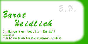 barot weidlich business card